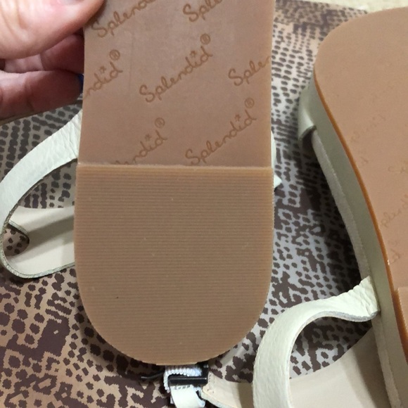 NWOT Splendid Cream Canvas Ankle Strap Sandals - Picture 11 of 12